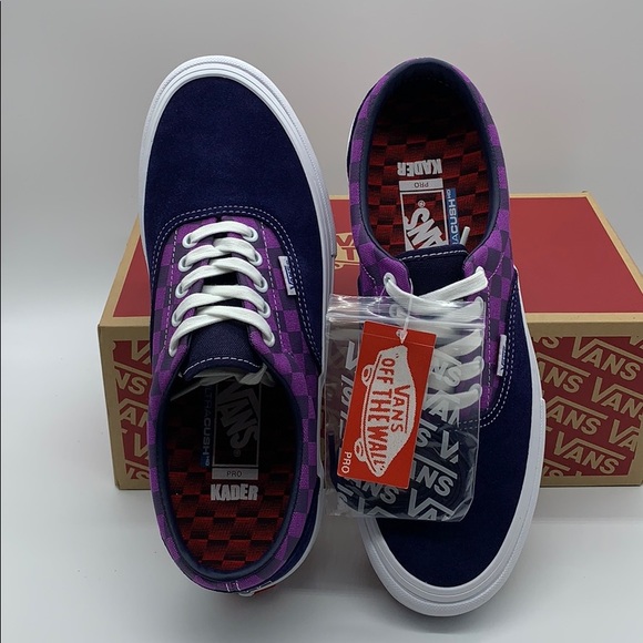 VANS ERA PRO BAKER KADER/Purple Checkerboard Men’s - Picture 10 of 16